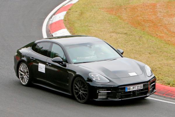 photo of 2023 Porsche Panamera Facelift Spied Flaunting Large Side Intakes image