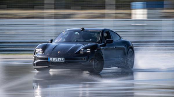 photo of The Porsche Taycan sets Guinness world record for longest electric drift image