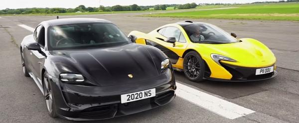 photo of Can the Porsche Taycan Turbo S Win a Drag Race Against a McLaren P1 Hypercar? image