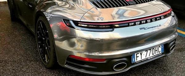 photo of Chrome 2020 Porsche 911 Looks Like a Giant Scale Model image