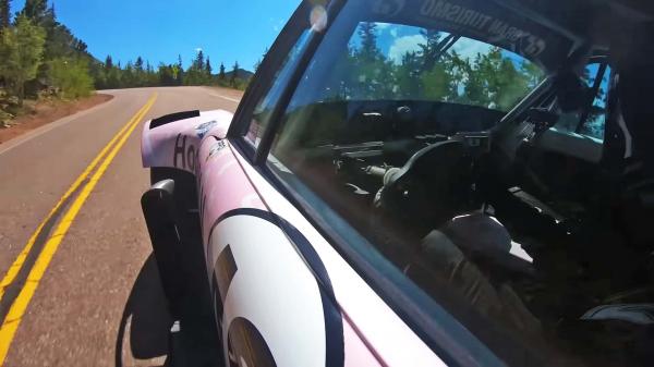 photo of Watch Lia Block Go 100 MPH At Pikes Peak In Her Dad's Hoonipigasus Porsche image