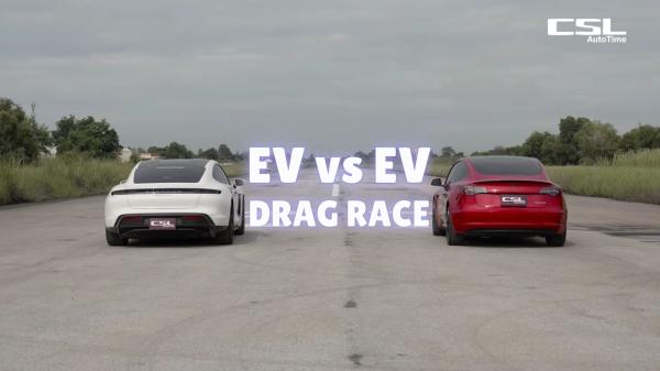 Porsche Taycan 4S Drag Races Tesla Model…