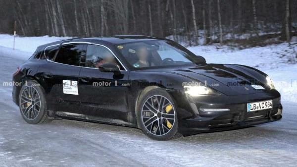 photo of Porsche Taycan Cross Turismo Sheds Camo In Spy Shots, Or Does It? image