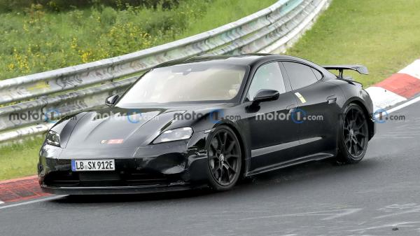 photo of Porsche Taycan Turbo GT Spied Assailing The Nurburgring With 1,000 HP image