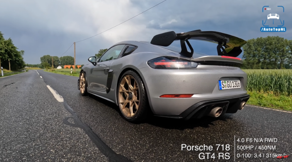 Watch this Porsche Cayman 718 GT4 RS Go from 0-180+ mph in One Mile